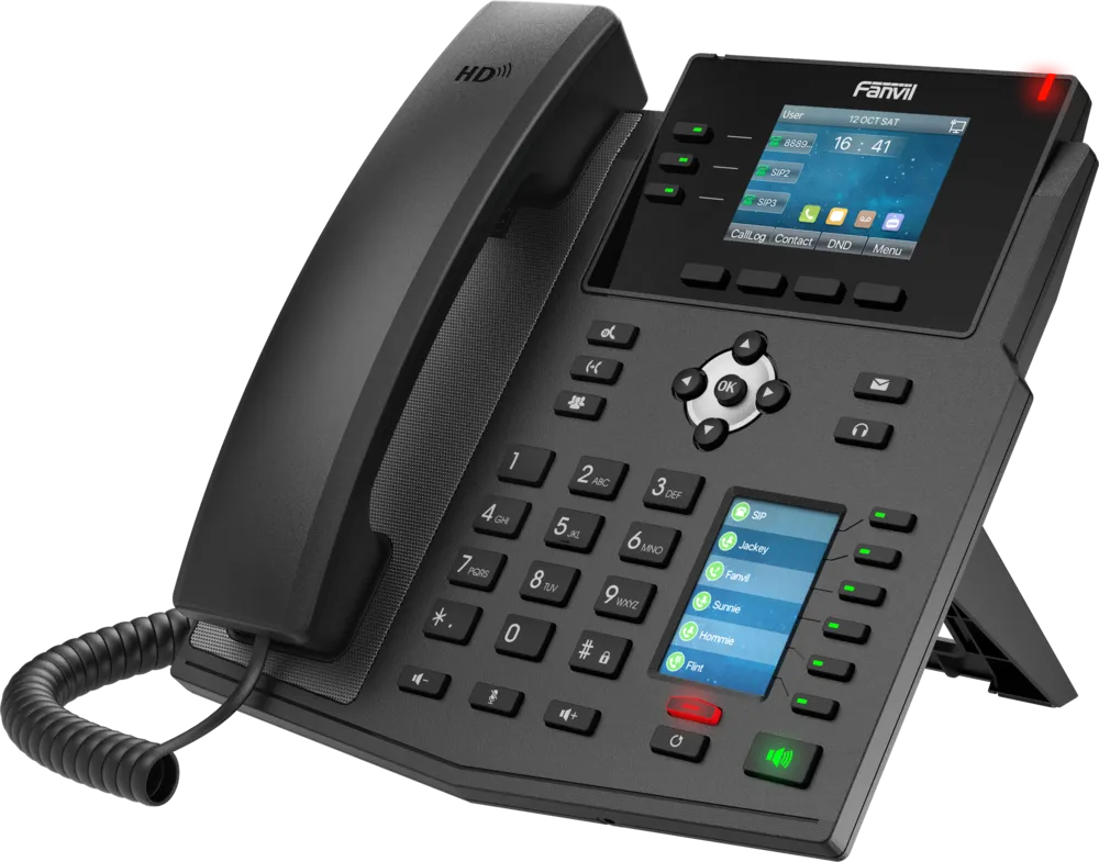 Fanvil X4U V1.V2, Mid-range Business phone PoE, Gigabit / SIP / POE / Gigabit / USB-Port