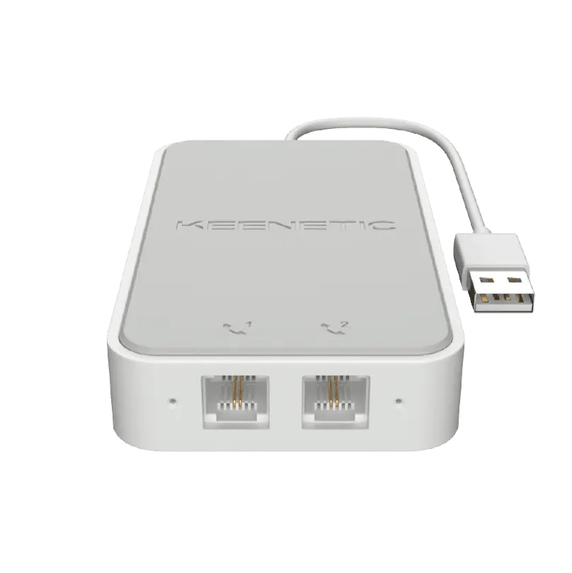 Keenetic Linear Two-Port Analog Telephone USB Adapter