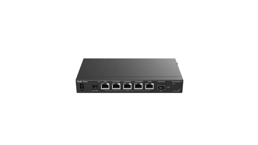 [EG406XS-P] ROUTEUR 6 PORTS MULTI GIGA CLOUD MANAGED 5 x 2.5G Ports and 1 x SFP+ 1 x POE+ 110W