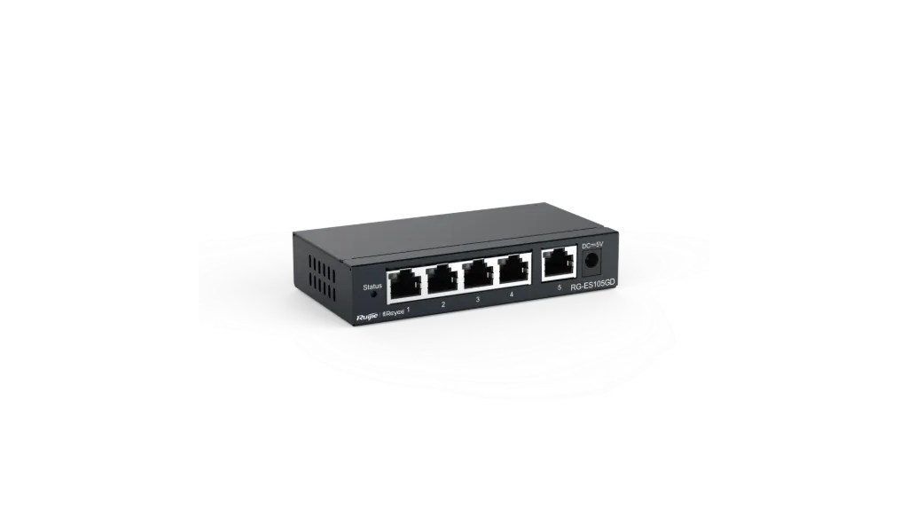 5-PORT GIGABIT UNMANAGED SWITCH, 5 GIGABIT RJ45 PO