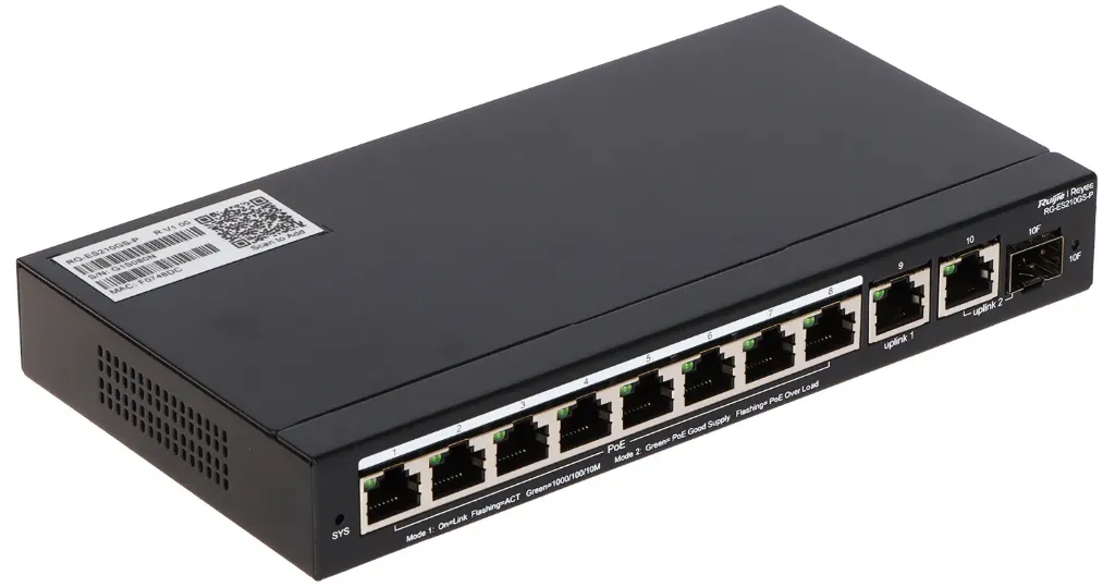 10-PORT GIGABIT SMART POE SWITCH, 8  POE/POE+ PORTS